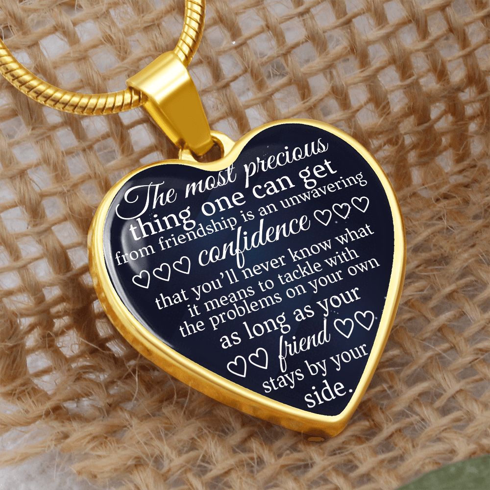 The most precious thing one can get from friendship is an unwavering confidence...