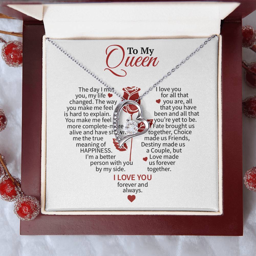 The day I met you, my life changed | Forever Love Necklace with a beautiful message card | Gift for her