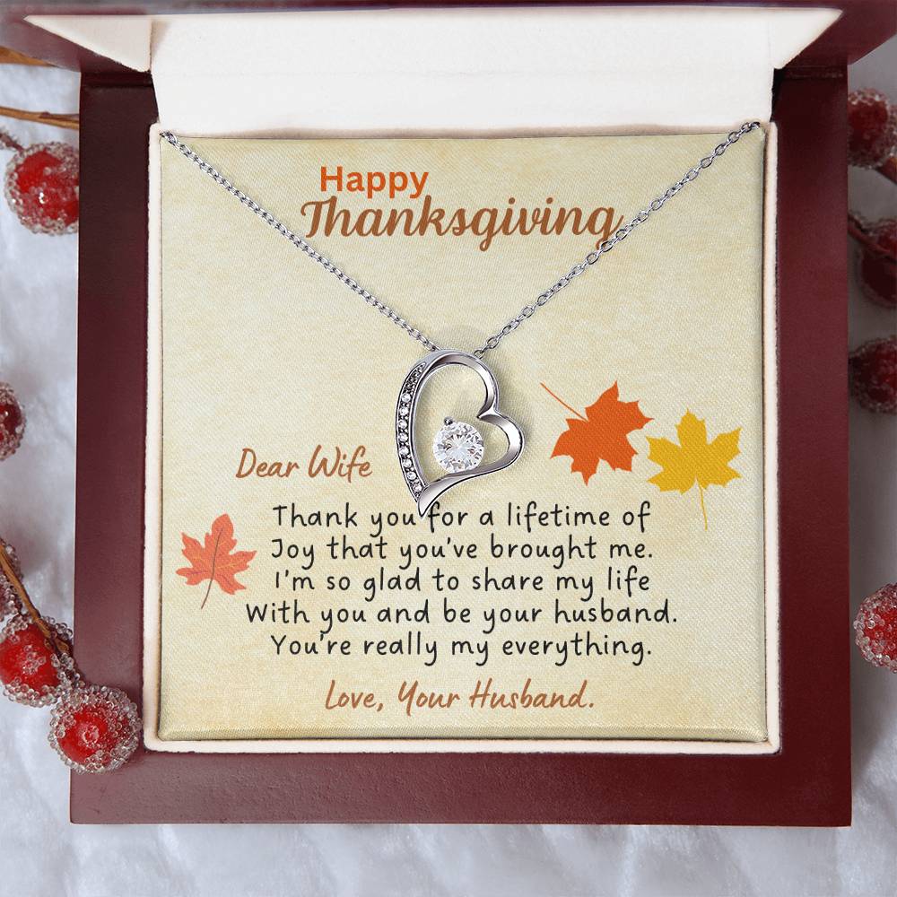Thanksgiving gifts for wife | Thank you for a lifetime of joy...