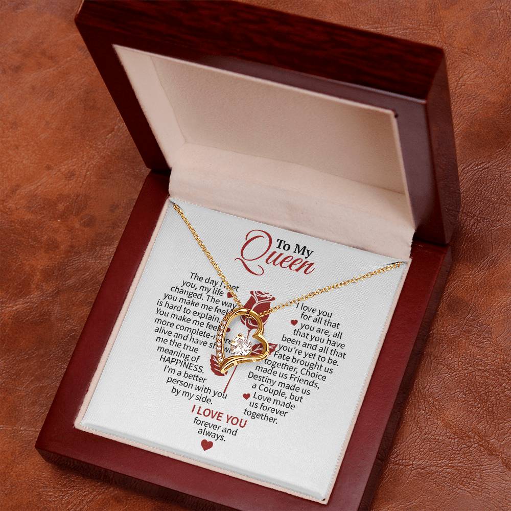The day I met you, my life changed | Forever Love Necklace with a beautiful message card | Gift for her