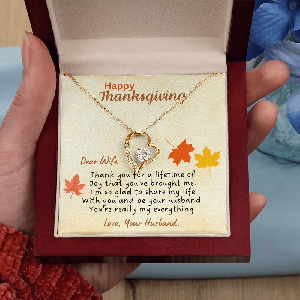 Thanksgiving gifts for wife | Thank you for a lifetime of joy...