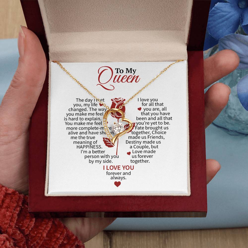 The day I met you, my life changed | Forever Love Necklace with a beautiful message card | Gift for her