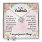 Gifts for Soulmate with Love Knot Heart Necklace and Personalized Message Card