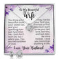 Be Mine Forever | Love Knot Necklace with Personalized Message Card for Wife