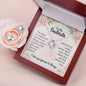Gifts for Soulmate with Love Knot Heart Necklace and Personalized Message Card