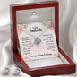 Gifts for Soulmate with Love Knot Heart Necklace and Personalized Message Card