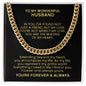 Cuban Necklace with Heartfelt Message for Your Cherished Husband