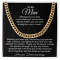 A Tribute to My Man with a Crowned Heart | Valentines Day Gift for His (Cuban Chain Necklace)
