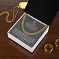 A Mother's Message to Her Son Attached with Cuban Chain Necklace