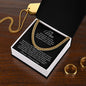 A Tribute to My Man with a Crowned Heart | Valentines Day Gift for His (Cuban Chain Necklace)