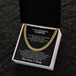 A Symbol of Enduring Love and Commitment - 'Cuban Chain' Necklace with Heartfelt Message for Your Beloved Husband