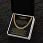 Cuban Necklace with Heartfelt Message for Your Cherished Husband