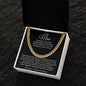 A Tribute to My Man with a Crowned Heart | Valentines Day Gift for His (Cuban Chain Necklace)