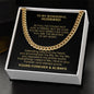 Cuban Necklace with Heartfelt Message for Your Cherished Husband