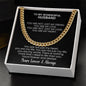 A Symbol of Enduring Love and Commitment - 'Cuban Chain' Necklace with Heartfelt Message for Your Beloved Husband