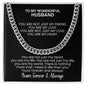 A Symbol of Enduring Love and Commitment - 'Cuban Chain' Necklace with Heartfelt Message for Your Beloved Husband