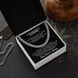 A Symbol of Enduring Love and Commitment - 'Cuban Chain' Necklace with Heartfelt Message for Your Beloved Husband