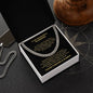 Cuban Necklace with Heartfelt Message for Your Cherished Husband