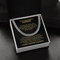 Cuban Necklace with Heartfelt Message for Your Cherished Husband