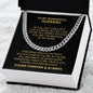Cuban Necklace with Heartfelt Message for Your Cherished Husband