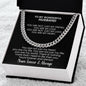 A Symbol of Enduring Love and Commitment - 'Cuban Chain' Necklace with Heartfelt Message for Your Beloved Husband
