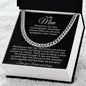 A Tribute to My Man with a Crowned Heart | Valentines Day Gift for His (Cuban Chain Necklace)