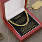 Cuban Necklace with Heartfelt Message for Your Cherished Husband