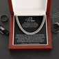 A Tribute to My Man with a Crowned Heart | Valentines Day Gift for His (Cuban Chain Necklace)