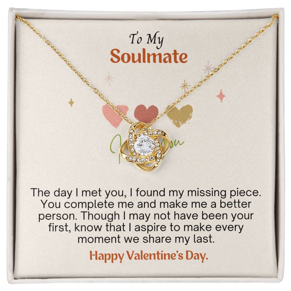 Discovering love's missing piece with Love Knot Necklace