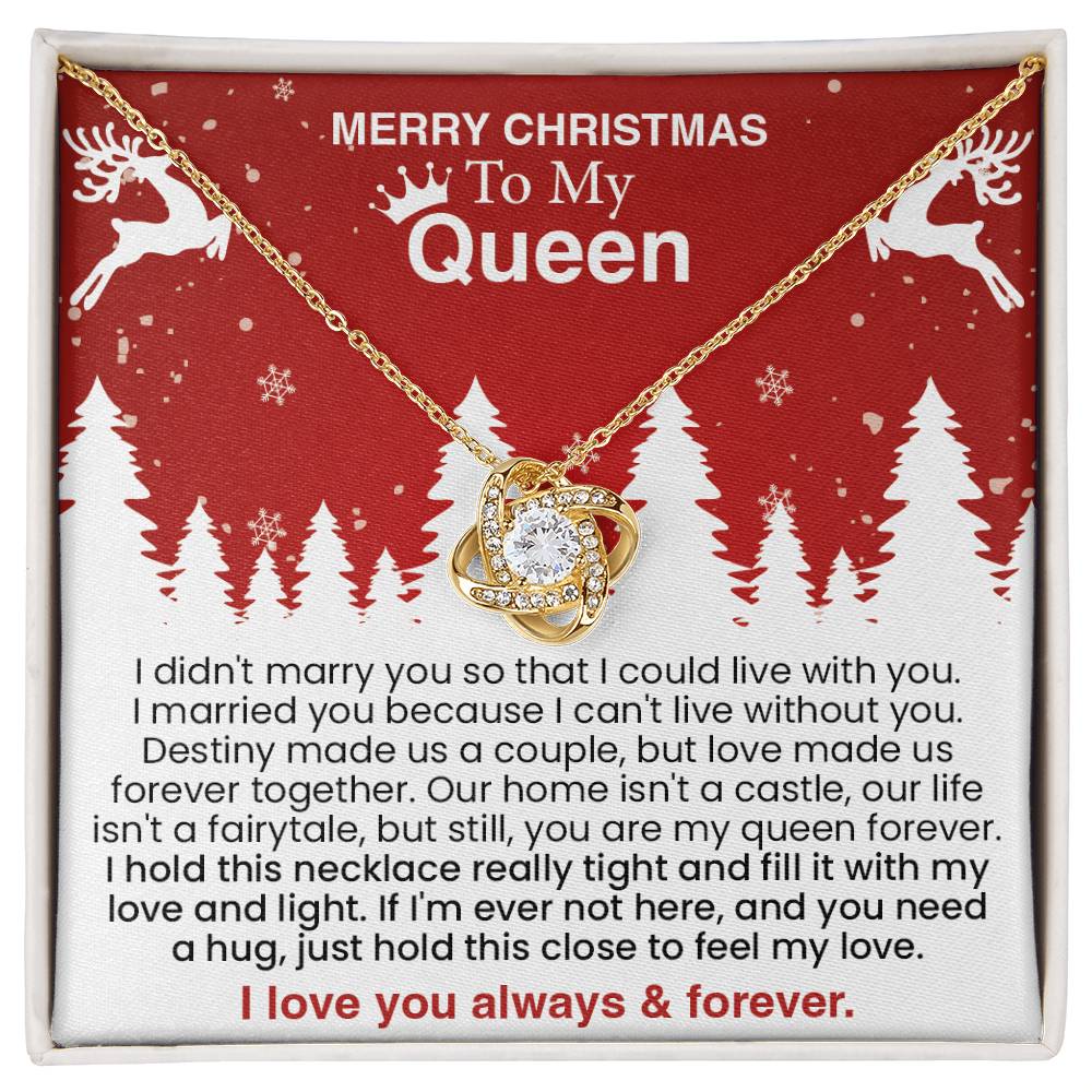 Forever Together Love Knot Necklace Gift Set for Your Queen