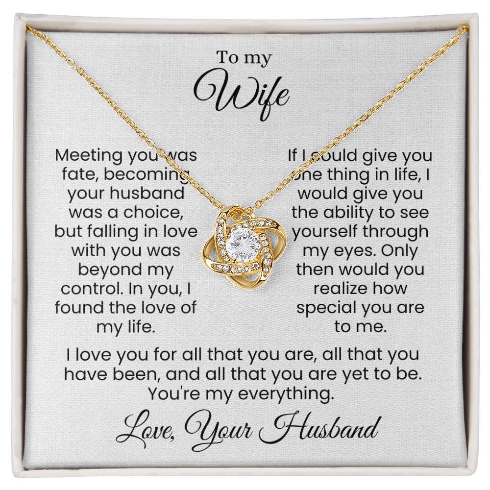 A Husband's Heartfelt Words | Falling in Love Was Beyond My Control (Love Knot Necklace)