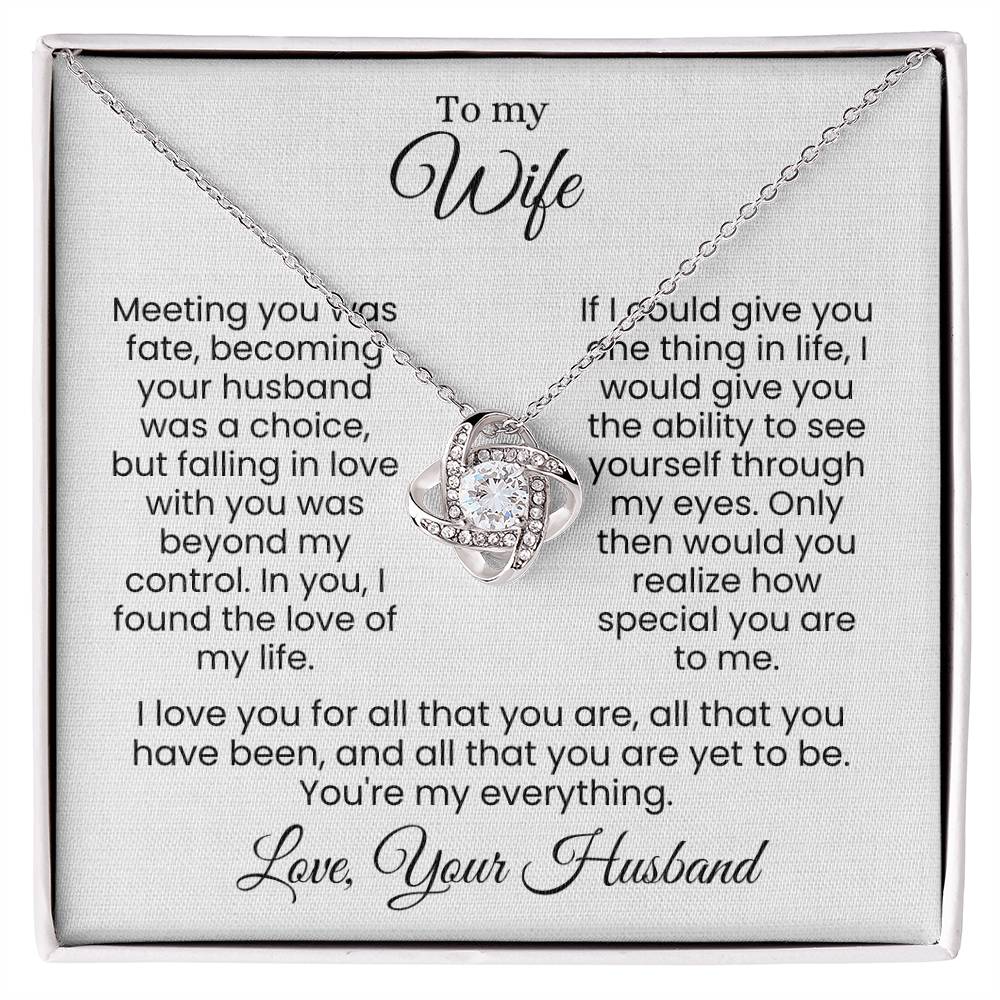 A Husband's Heartfelt Words | Falling in Love Was Beyond My Control (Love Knot Necklace)