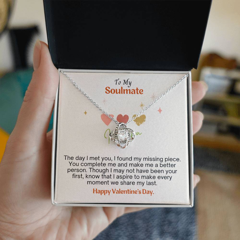 Discovering love's missing piece with Love Knot Necklace