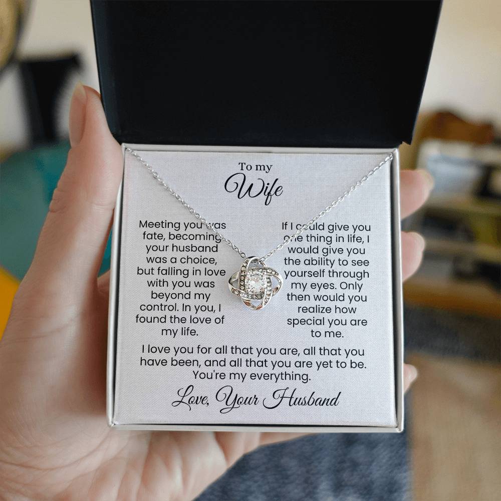 A Husband's Heartfelt Words | Falling in Love Was Beyond My Control (Love Knot Necklace)