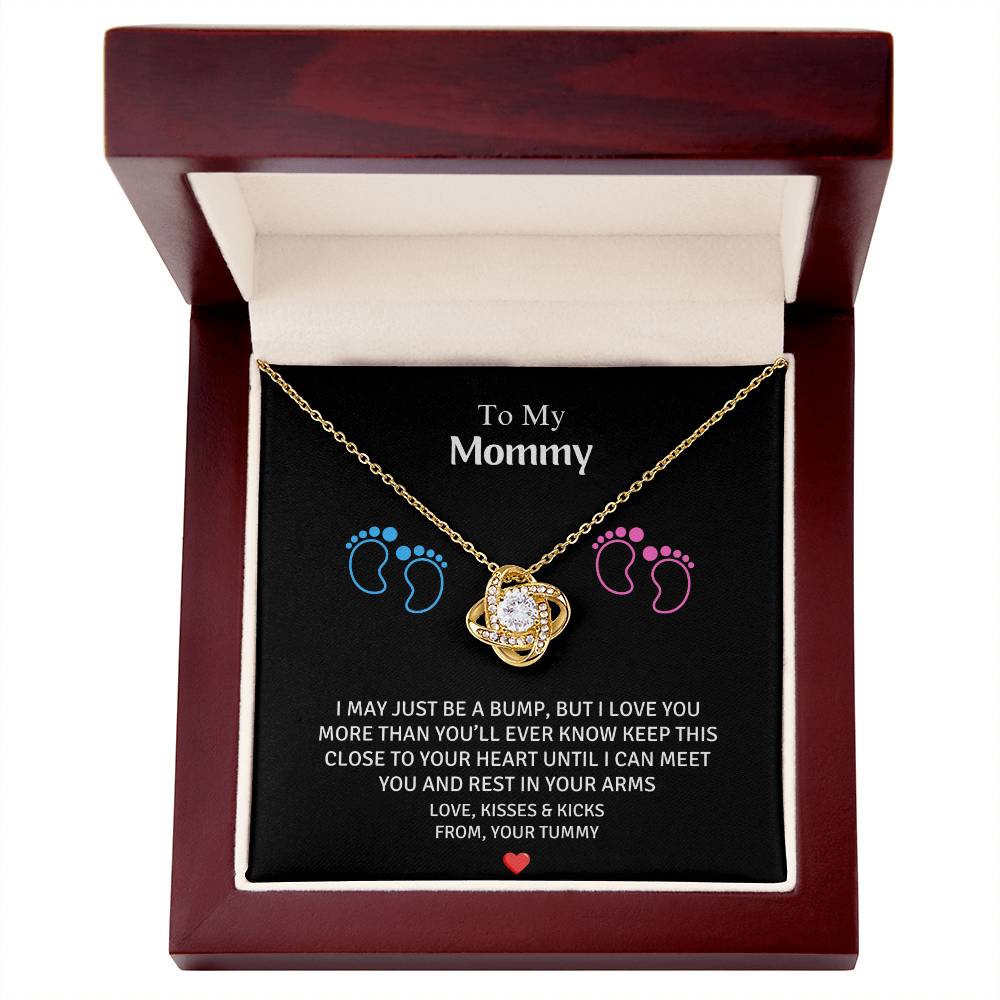 Unborn Love: A Message from Your Bump with Love Knot Necklace