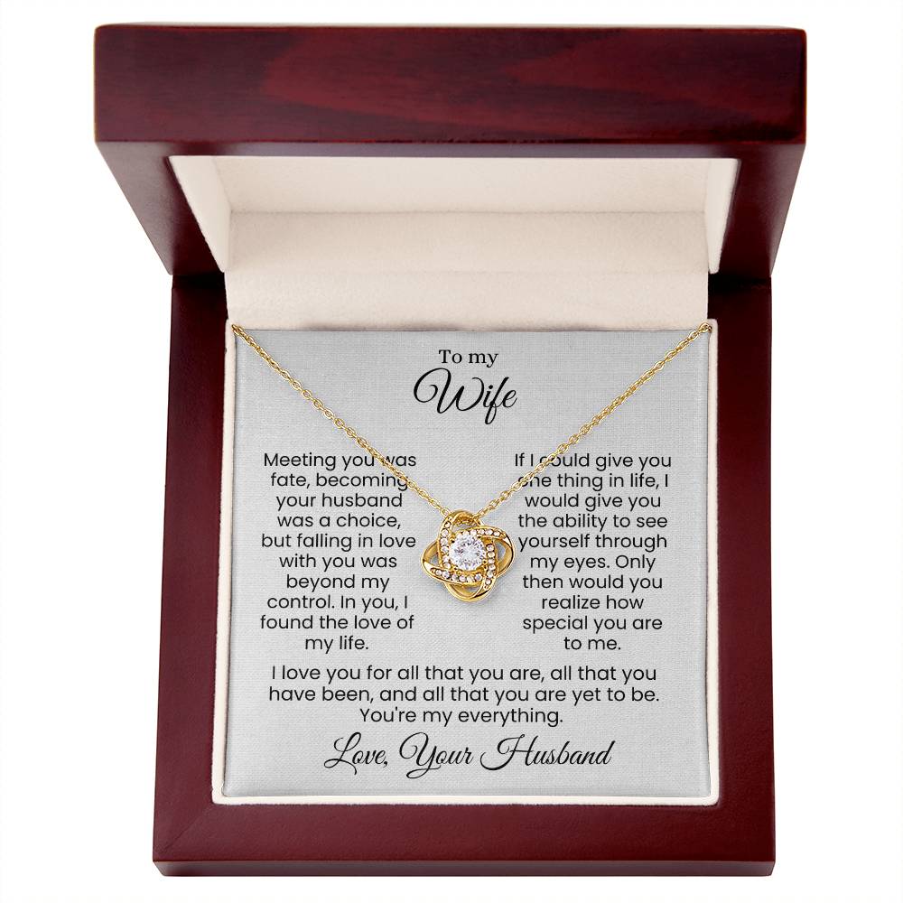 A Husband's Heartfelt Words | Falling in Love Was Beyond My Control (Love Knot Necklace)