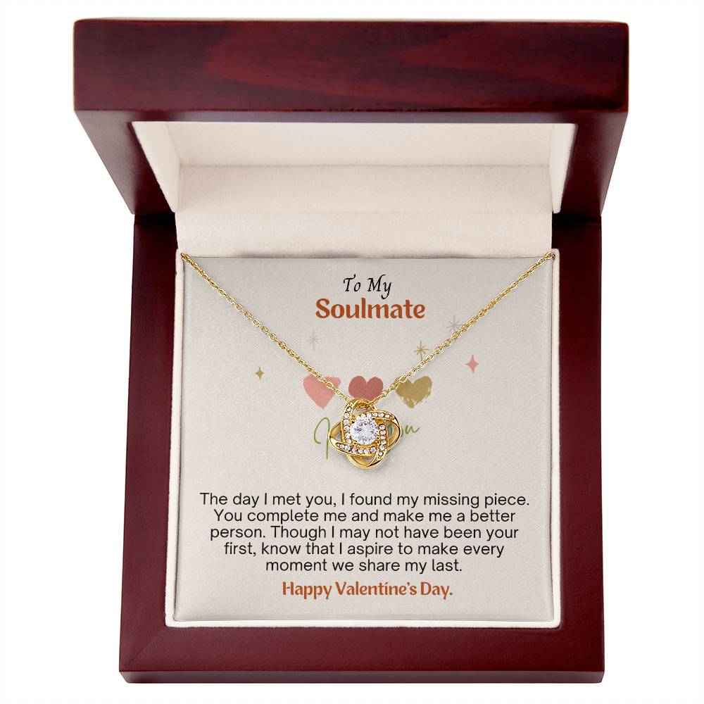 Discovering love's missing piece with Love Knot Necklace