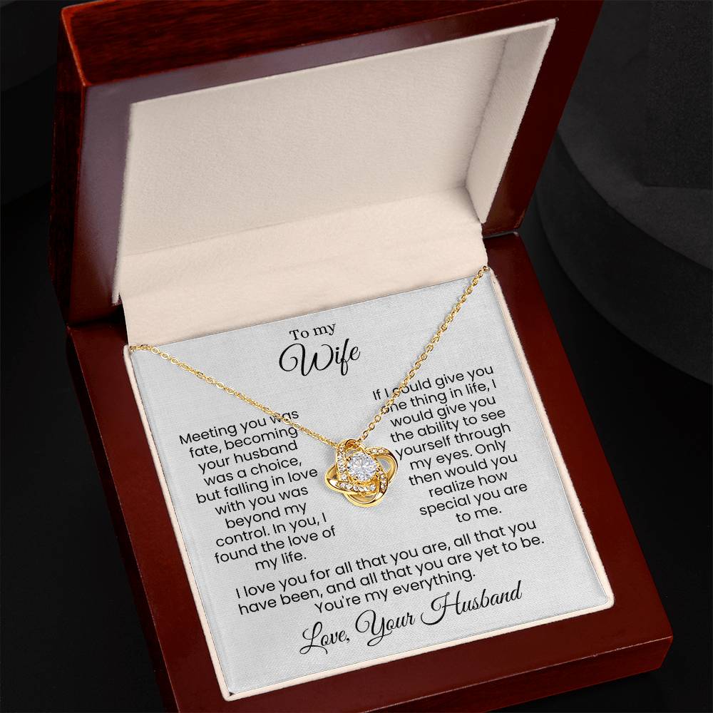 A Husband's Heartfelt Words | Falling in Love Was Beyond My Control (Love Knot Necklace)