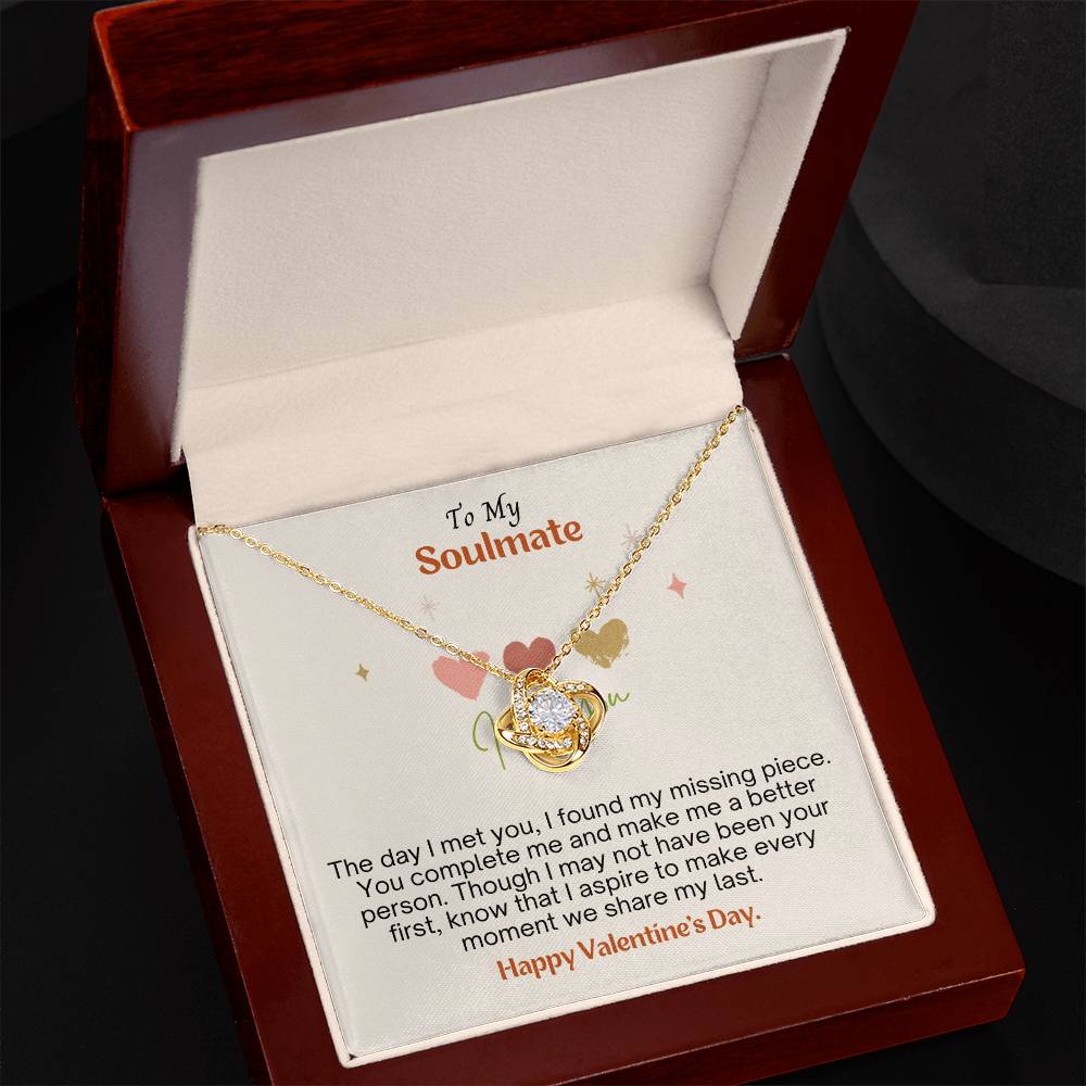 Discovering love's missing piece with Love Knot Necklace