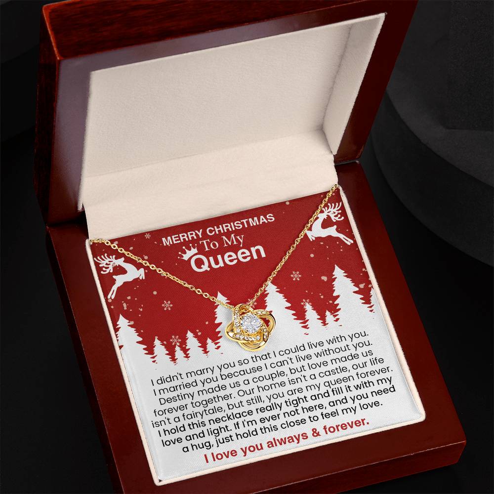 Forever Together Love Knot Necklace Gift Set for Your Queen