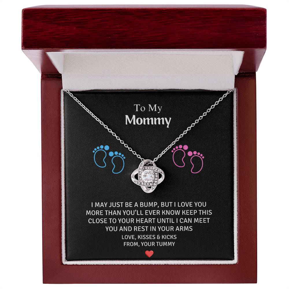 Unborn Love: A Message from Your Bump with Love Knot Necklace