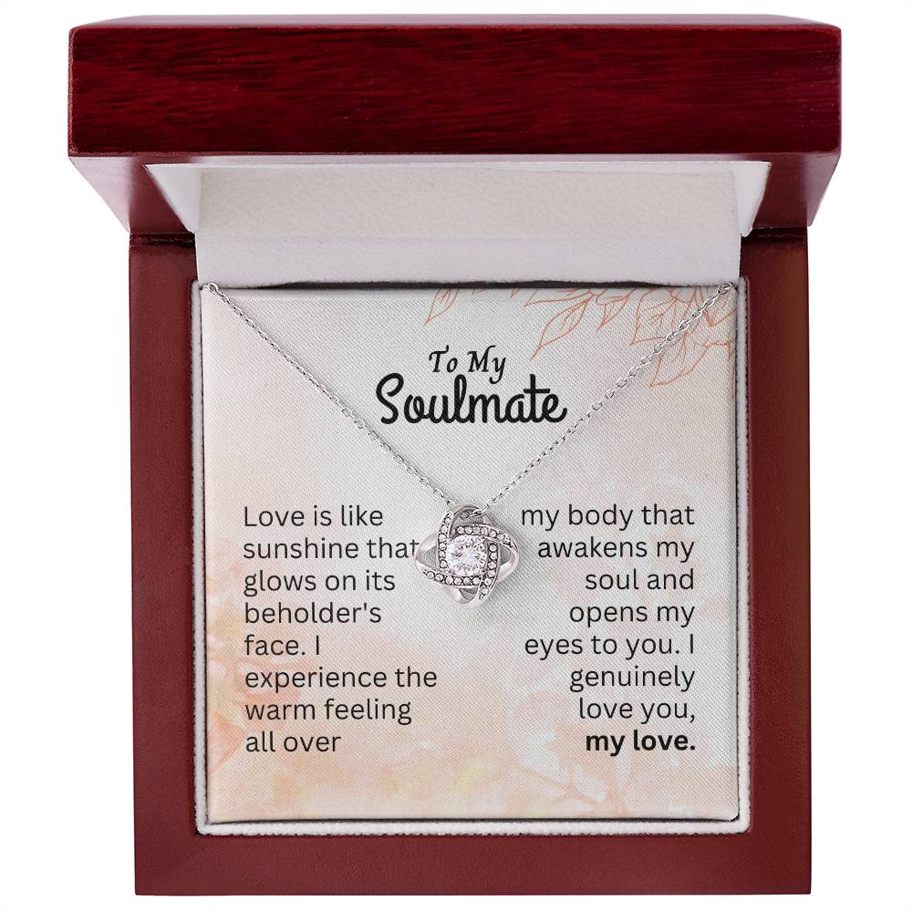 Sunshine of Love | A Heartfelt Message for Soulmate with Interlocking Heart Necklace