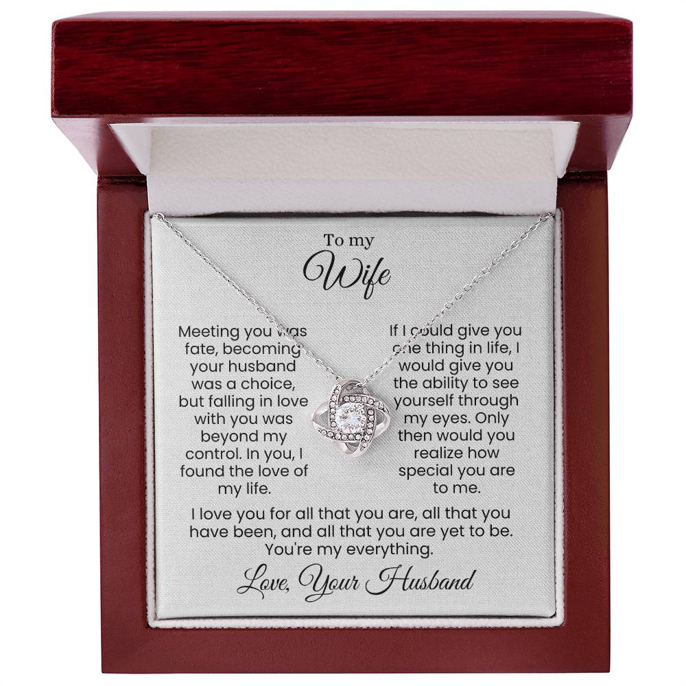 A Husband's Heartfelt Words | Falling in Love Was Beyond My Control (Love Knot Necklace)