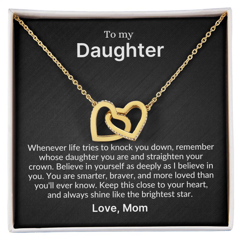 Perfect Gift for Your Strong and Beautiful Daughter (Interlocing Heart Necklace)