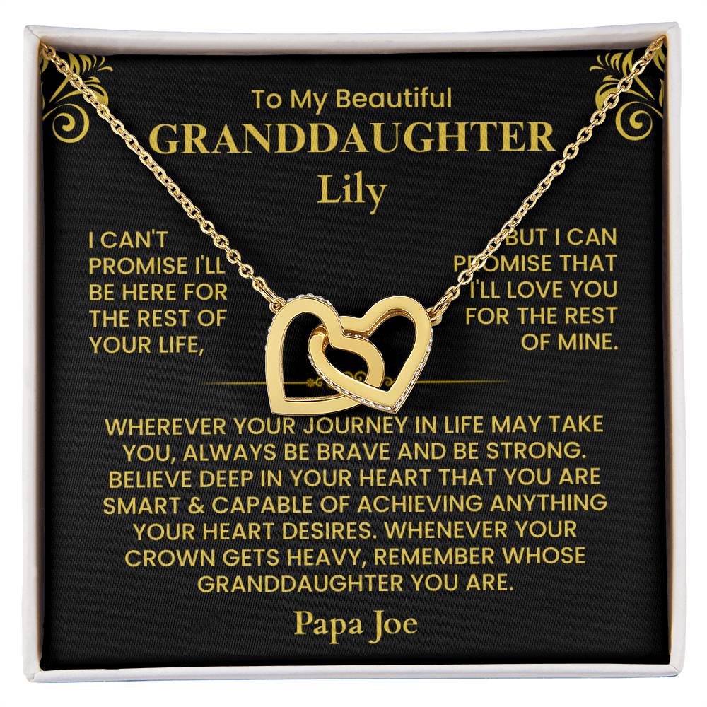 Customize to Make It Truly Special - To My Beautiful Granddaughter - Heartfelt Necklace Gift from Grandma/Grandpa