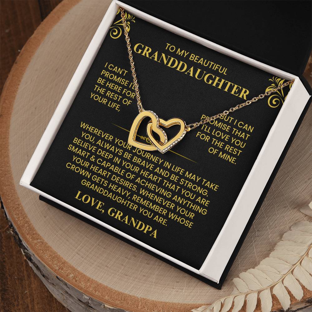 To My Beautiful Granddaughter - Heartfelt Necklace Gift from Grandpa