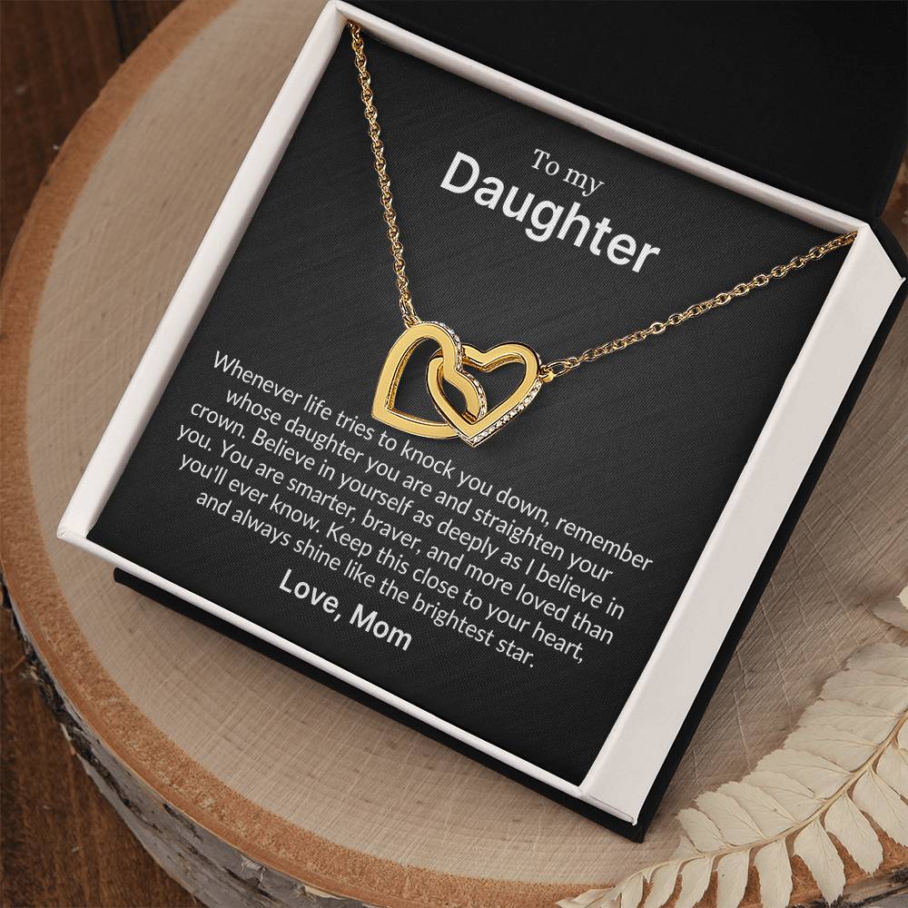 Perfect Gift for Your Strong and Beautiful Daughter (Interlocing Heart Necklace)
