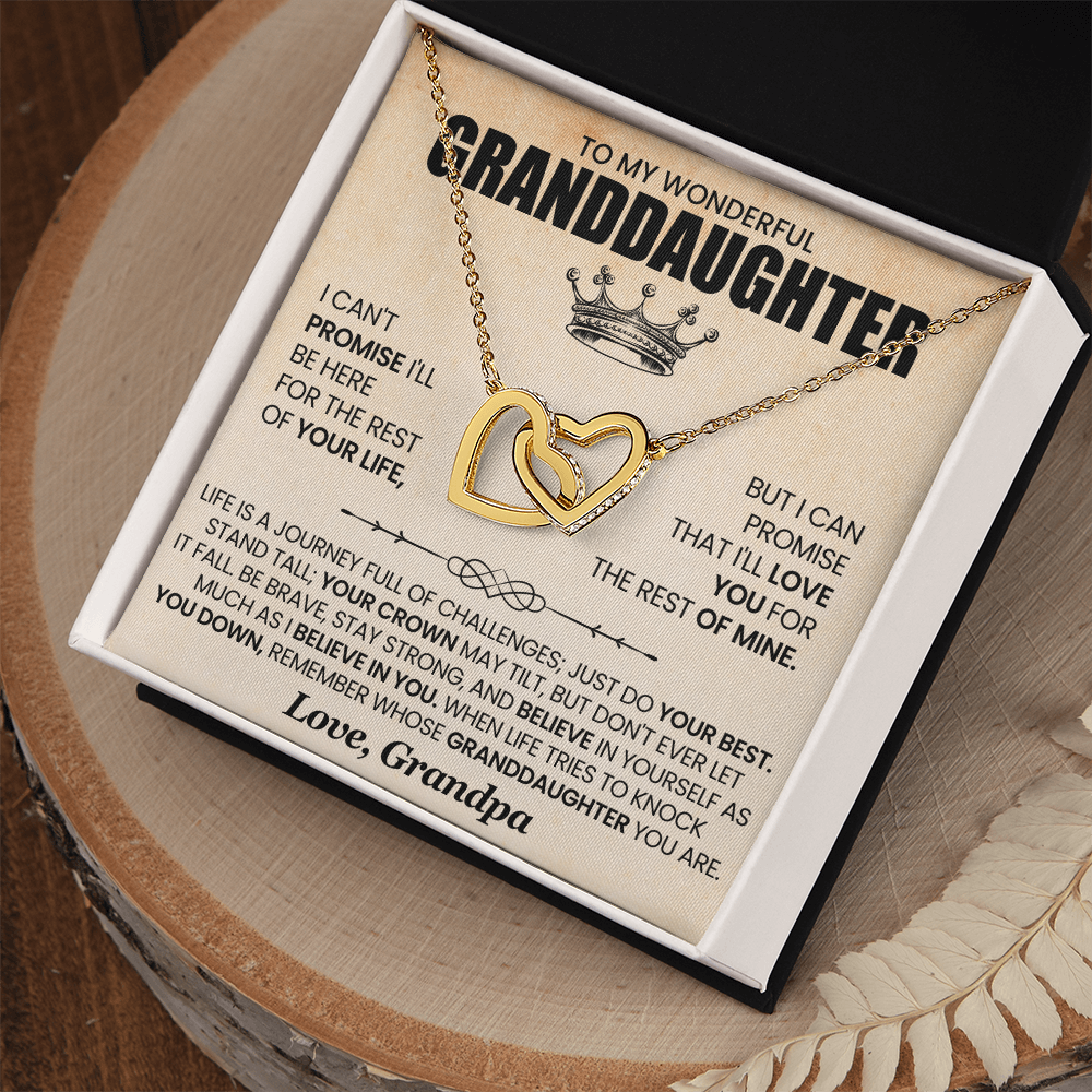 To My Wonderful Granddaughter - I Can't Promise I'll Be Here For the Rest - Gift for Granddaughter