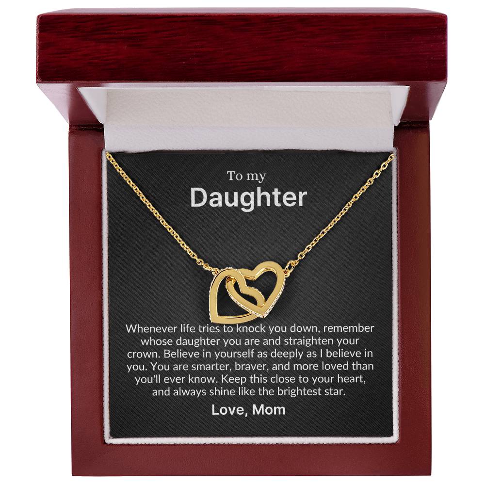 Perfect Gift for Your Strong and Beautiful Daughter (Interlocing Heart Necklace)