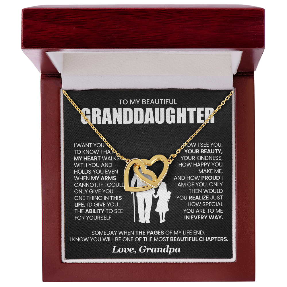 To My Beautiful Granddaughter - I Want You To Know That My Heart Walks - Gift for Granddaughter from Grandpa
